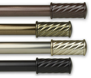 Grip Curtain Rod, Cocoa, 66-120"