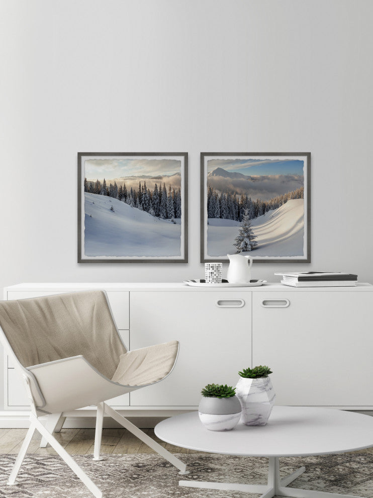 Everything Is Good in Winter Diptych, 2-Piece Set, 32x32 Panels