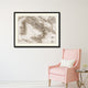 Italy Rome Vintage Sepia Map Canvas Print, 28"x37"