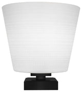 Luna 1-Light Table Lamp, Matte Black/White Matrix