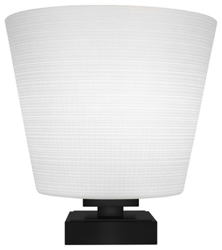 Luna 1-Light Table Lamp, Matte Black/White Matrix