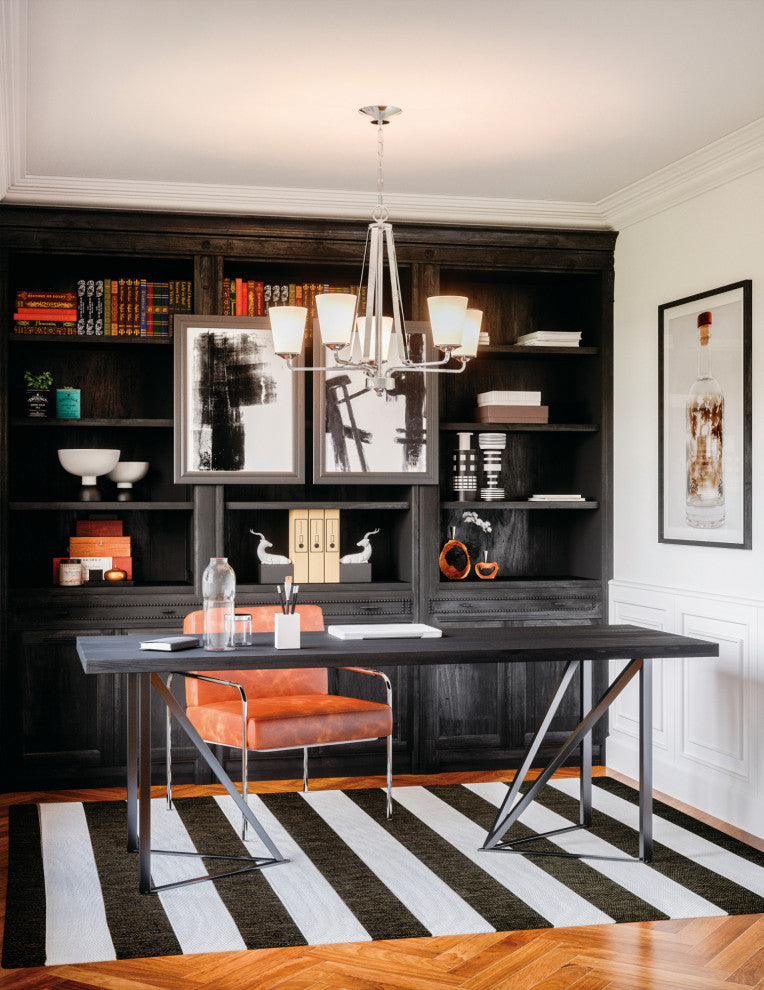 Capital Lighting 414151-331 Braylon 5 Light 26"W Chandelier - Brushed Nickel