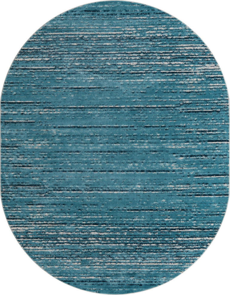 Unique Loom Oasis Calm Area Rug, Blue, 8'' 0 X 10'' 0 Oval