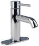 European Single Post Bathroom Faucet With Deck Plate Chrome