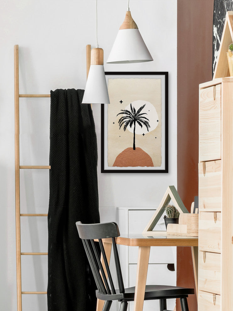 "Palm Tree Peak" Framed Painting Print, 20x30