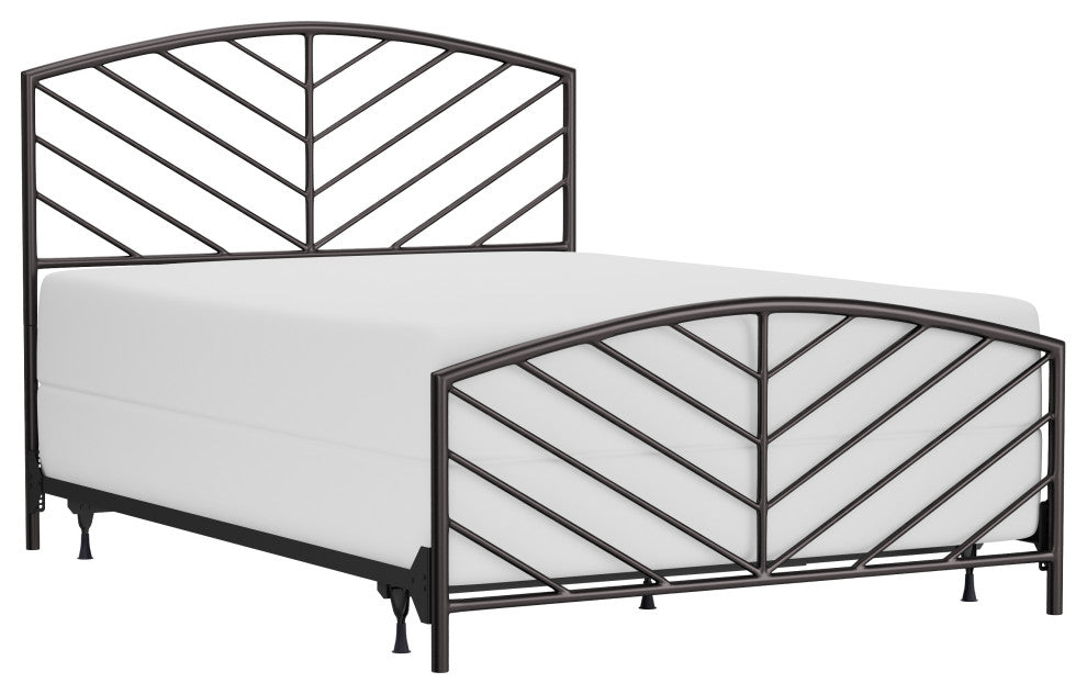 Hillsdale Essex Metal Queen Bed With Arched Chevron Spindle Design