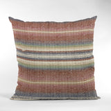Plutus Multi-Color Lanes Stripe Luxury Throw Pillow, 26"x26"