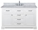 Milano 54" Single Sink Vanity, White
