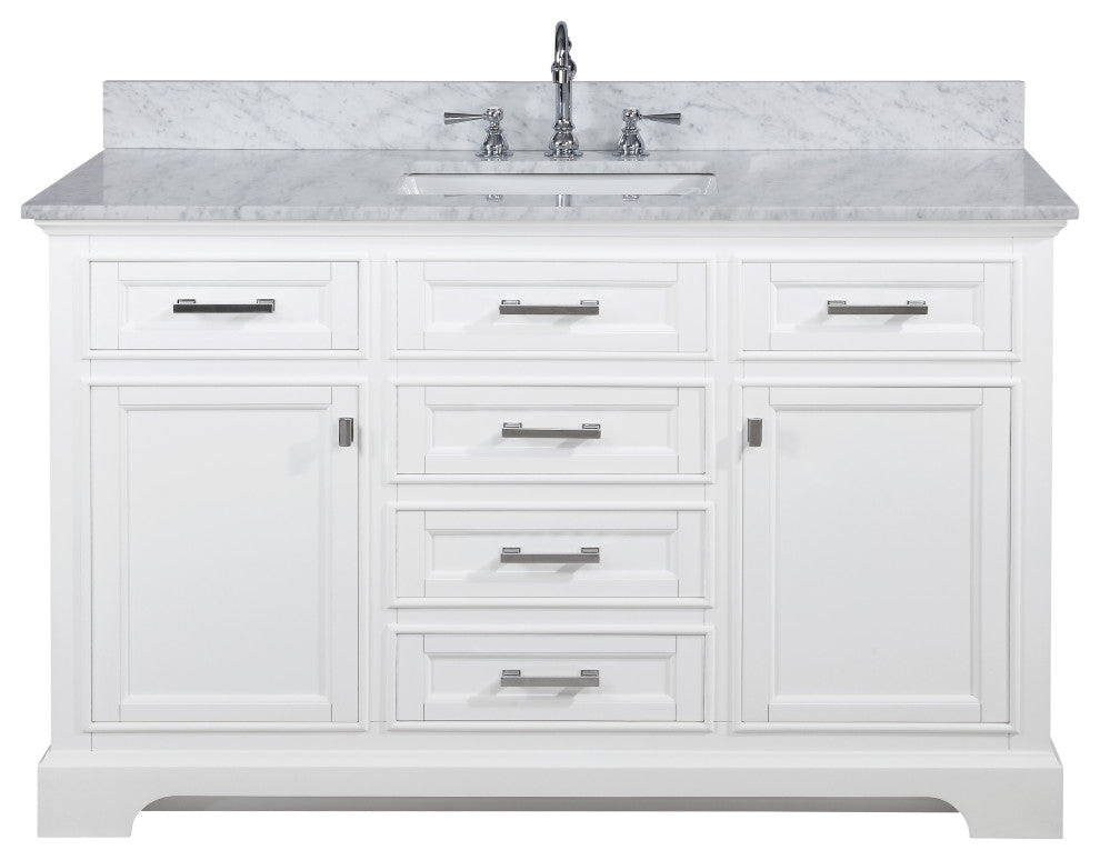 Milano 54" Single Sink Vanity, White
