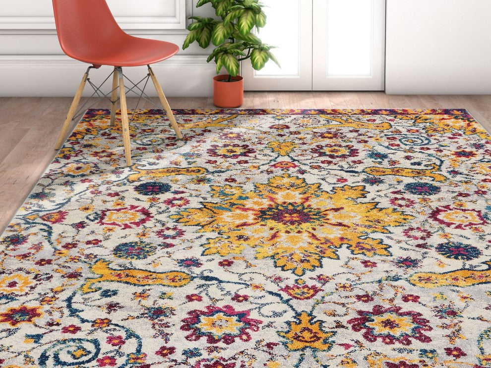 Well Woven Laurent Wonderly Modern Vintage Oriental Beige Area Rug
