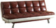 Adjustable Sofa, Dark Red PU PU, Foam, Memory Foam, Me Dark Red PU