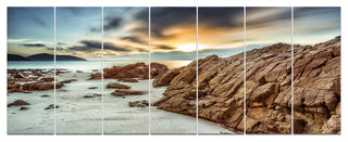 Quang Ninh Province Vietnam, Landscape Canvas Art Print, 83"x32", 7 Panels