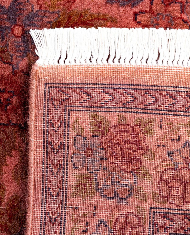 Overdyed One-of-a-Kind Hand-Knotted Area Rug Pink, 2' 7" x 10' 2"