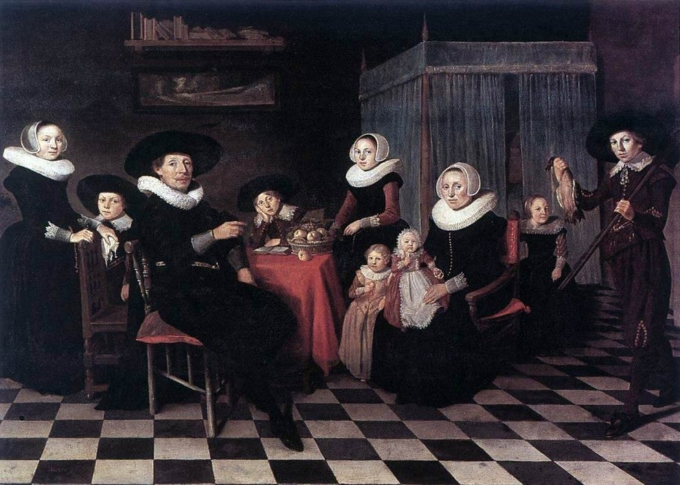 Anthonie Palamedesz Family Portrait, Gallery Wrapped Canvas Print, 18"x27"