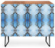 Deny Designs Avalon Deco Credenza, Walnut, Black Steel legs
