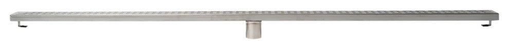ALFI brand ABLD59C-BSS 59" Brushed Stainless  Linear Shower Drain + Groove Hole