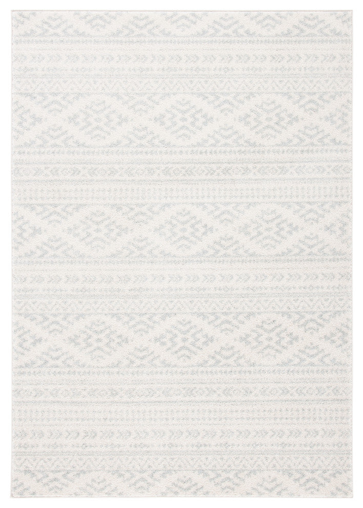 Safavieh Tulum Tul272G Southwestern Rug, Ivory and Light Gray, 10'0"x10'0" Square