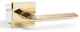 Modern Heavy Duty Designer Interior Door Lever - Crosby Collection, Polished Brass, Double Dummy