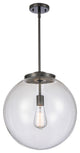 Beacon Pendant, Matte Black, Clear, Clear