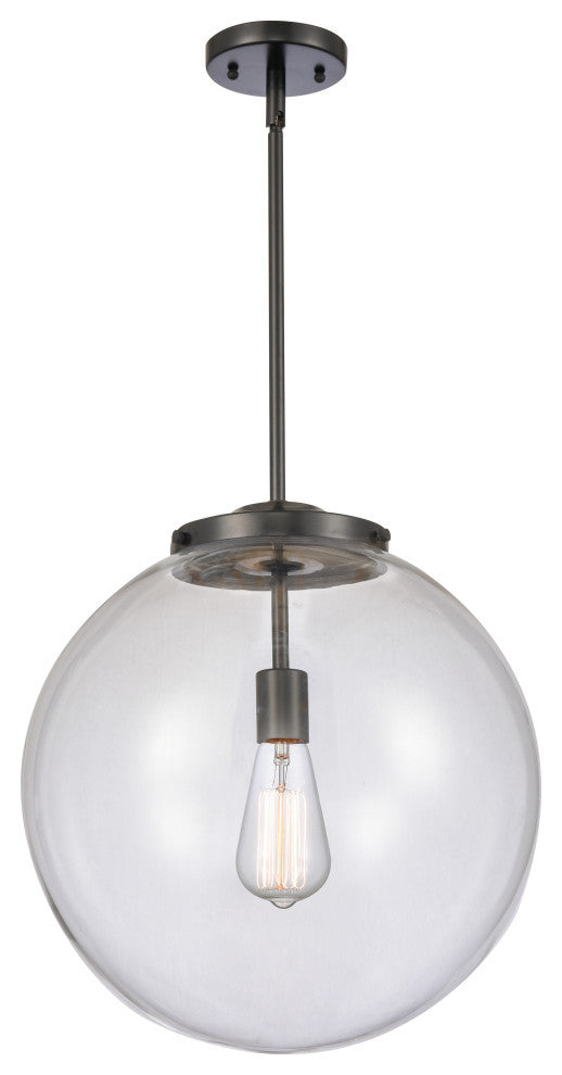 Beacon Pendant, Matte Black, Clear, Clear