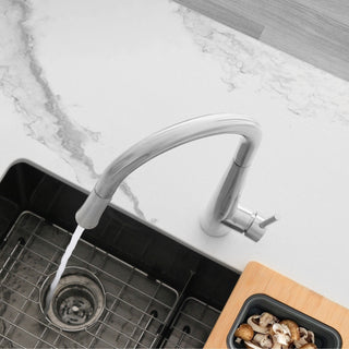 STYLISH Kitchen Sink Faucet Single Handle Pull Down Dual Mode Stainless Steel
