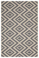 Modway Jagged Geometric Diamond Trellis 8'x10' Indoor and Outdoor Area Rug, Gray