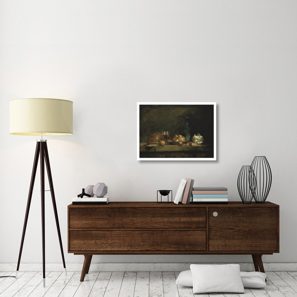 "The Jar of Olives" Paper Print by Jean-Baptiste-Simï¿½on Chardin, 32"x23"