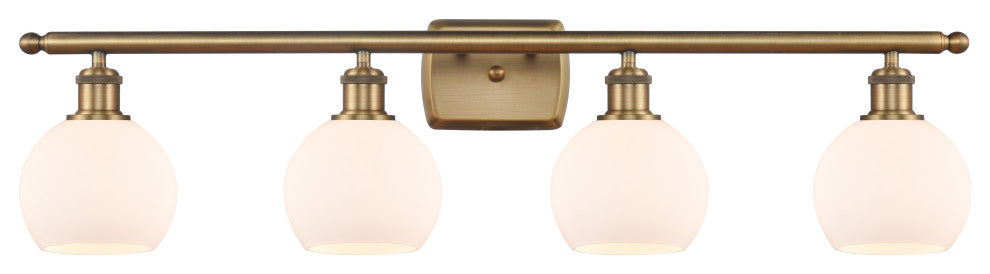 Innovations 516-4W-BB-G121-6-LED 4 Light Bath Vanity Light, Brushed Brass