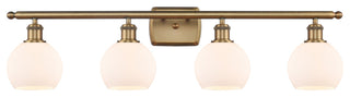 Innovations 516-4W-BB-G121-6-LED 4 Light Bath Vanity Light, Brushed Brass