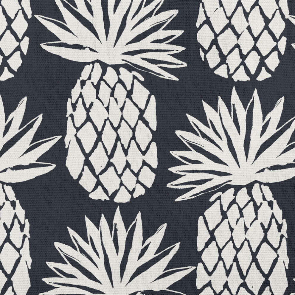 18x18" Pineapple Pattern Nautical Decorative Indoor Pillow, Shark Blue
