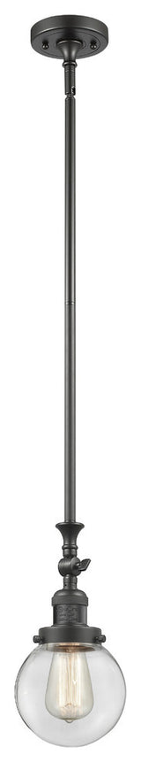 Beacon 1-Light LED Mini Pendant, Oil Rubbed Bronze, Glass: Clear