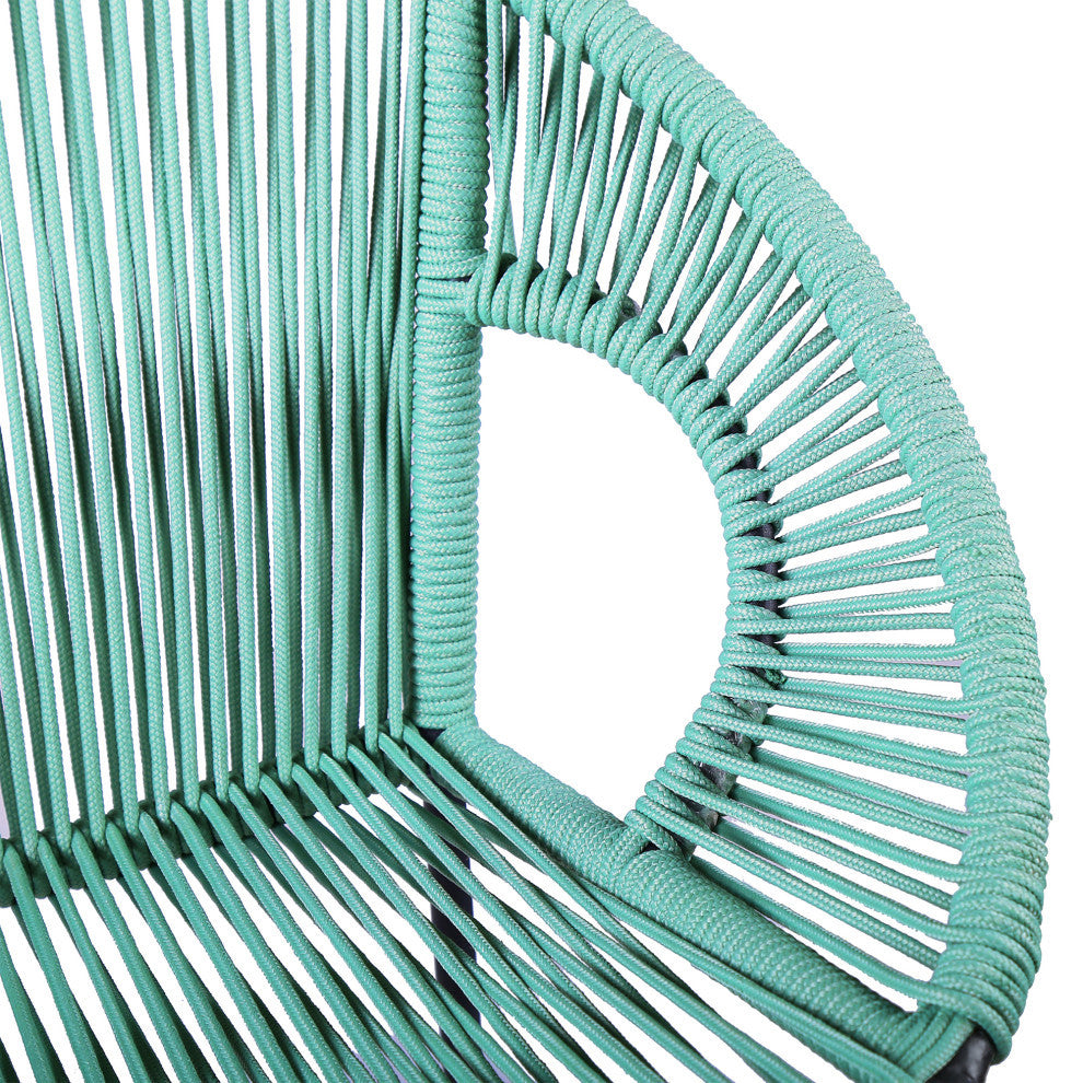 Acapulco 30" Indoor Outdoor Steel Bar Stool With Wasabi Rope
