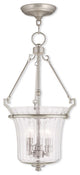 Livex 50924-91 3-Light Brushed Nickel Pendant, Brushed Nickel