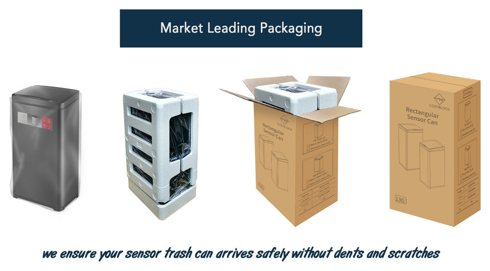 Stainless Steel Automatic Trash Can for Kitchen, Touchless Motion Sensor Bin, 11