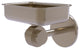 Satellite Orbit Two Wall Mount Soap Dish With Groovy Accents, Antique Pewter