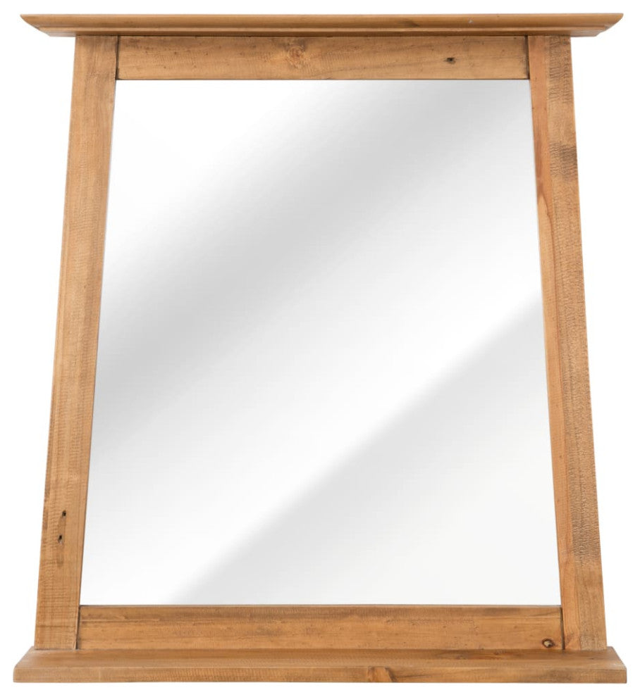 vidaXL Wall Mirror Vanity Mirror Bathroom Decorative Mirror Solid Pinewood