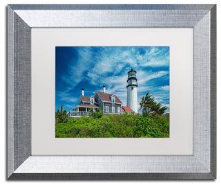 Blanchette Photography 'Cape Cod Light', Silver Frame, White Matte, 14"x11"