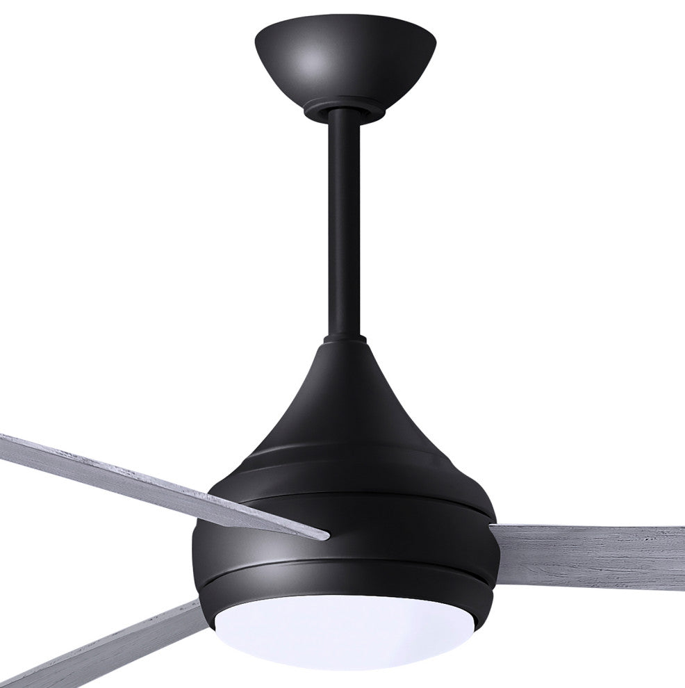 Donaire Paddle Fan Integrated LED, Matte Black, Barnwood Tone Blades