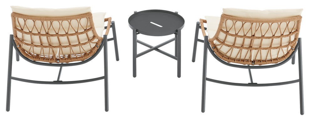 Manhattan Comfort 3-Piece Sunset Patio Conversation Set