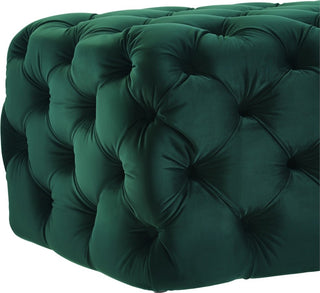 Kaylee Jumbo Green Velvet Ottoman