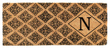 Regency Monogram Doormat, 18"x46"x1.5", N