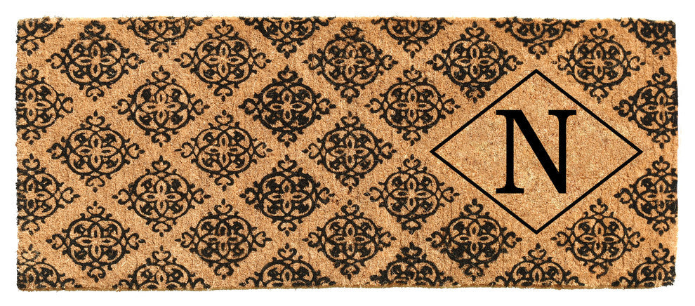 Regency Monogram Doormat, 18"x46"x1.5", N