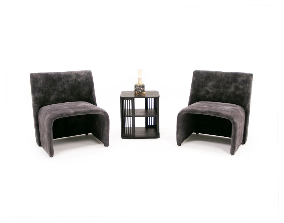 Modrest, Modern Jarvis Accent Dark Gray Fabric Chair