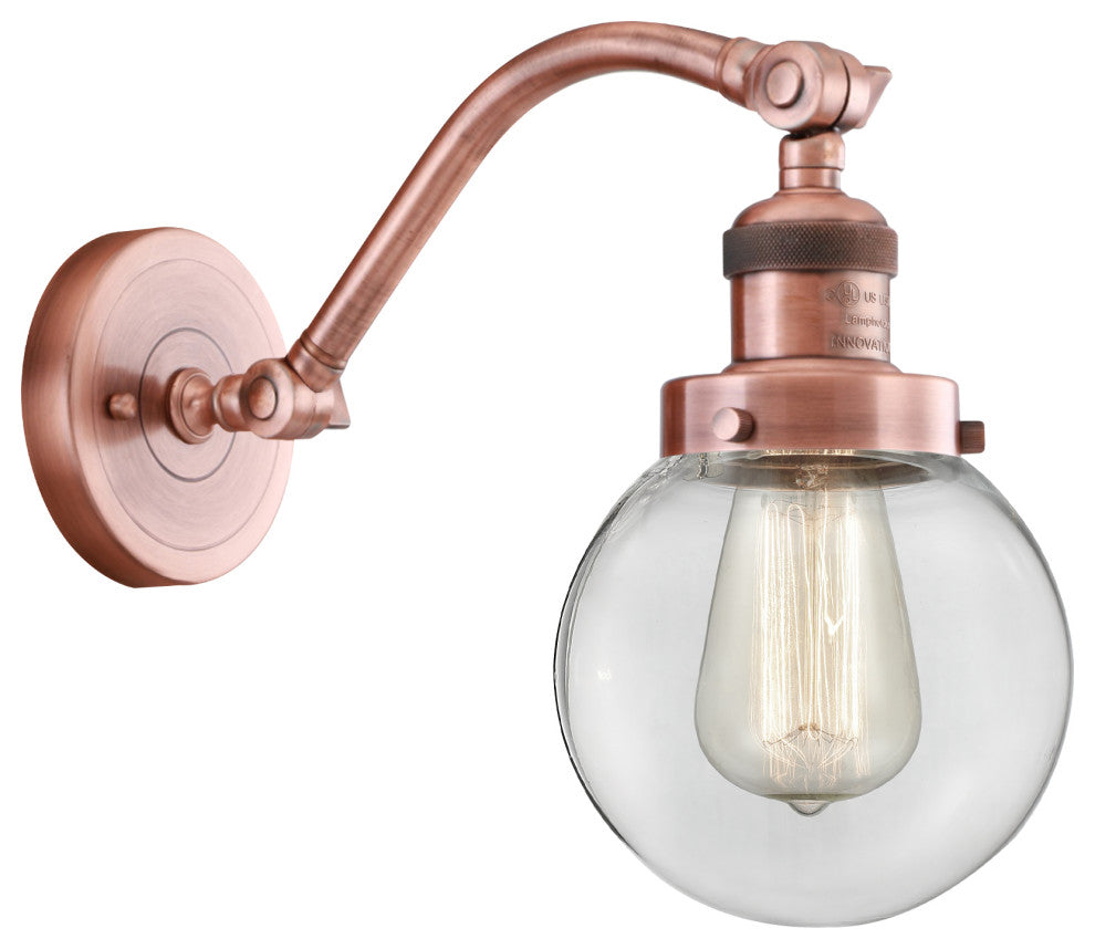 INNOVATIONS LIGHTING 515-1W-AC-G202-6 Beacon 1 Light Sconce