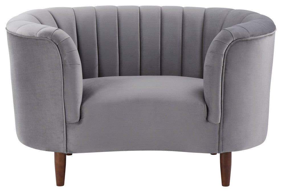 Millephri Chair, Gray Velvet