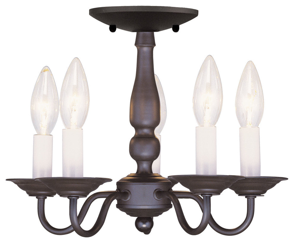 Williamsburgh Convertible Chain-Hang and Ceiling Mount, Bronze