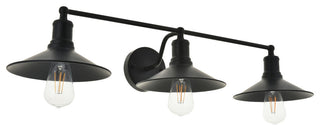 Black Finish 3-Light Wall Sconce