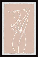 "One Line Figure" Framed Painting Print, 16x24