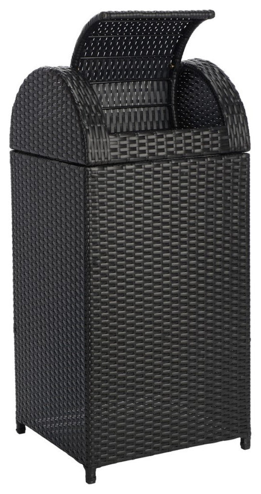 Safavieh Outdoor Serapis Trash Bn Black