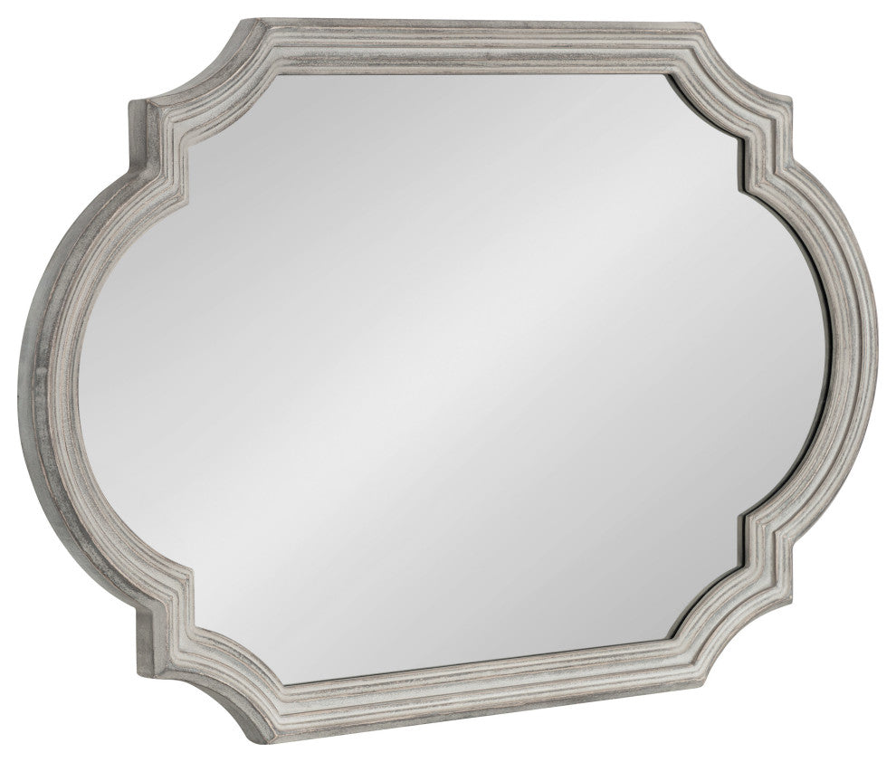 Fairbourne Framed Wall Mirror, Gray, 24"x36"